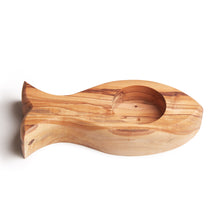 画像をギャラリービューアに読み込む, Handmade Olive Wood Fish Tea Light Holder, Candle Holder
