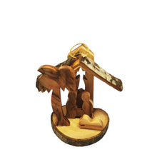 画像をギャラリービューアに読み込む, small hanging nativity decoration, hand made in Bethlehem, natural olive branches and bark