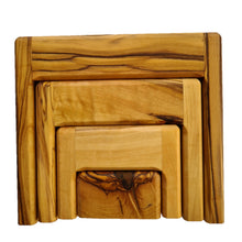 画像をギャラリービューアに読み込む, Tealight Holder 4 Piece Set Stacking Candle Holder Handmade Out Of Olive Wood In Bethlehem The Holy Land OWS 009