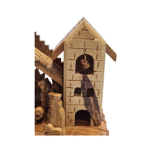 画像をギャラリービューアに読み込む, Handmade Olive Wood Bell Tower Nativity Scene From Bethlehem OWO 028