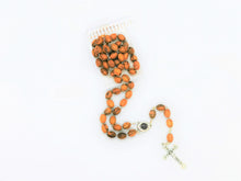 Load image into Gallery viewer, olive wood rosary from holy land Bethlehem with soil and crucifix 
