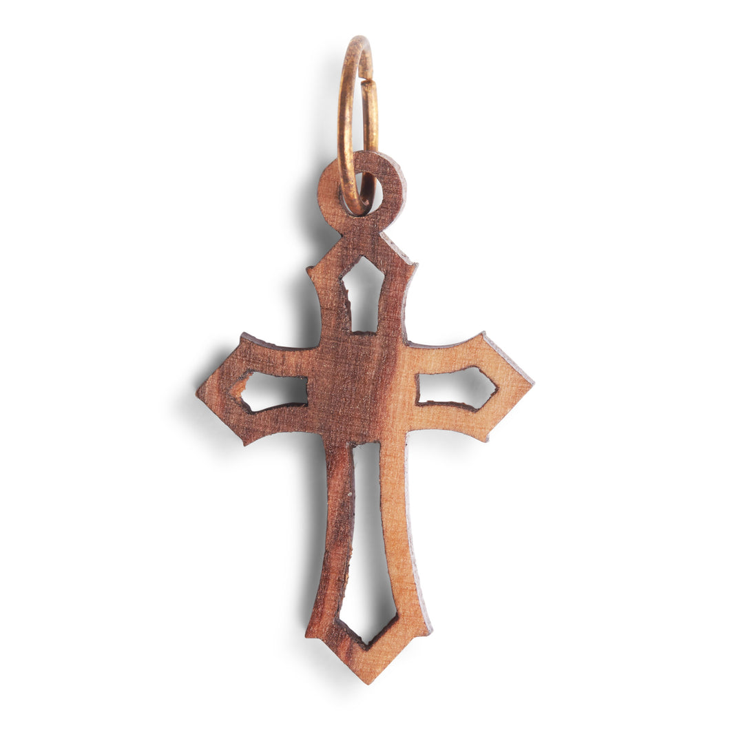 Olive Wood Cross Crucifix Pendant