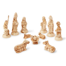 画像をギャラリービューアに読み込む, Handmade Olive wood With Detailed Figures complete Musical Nativity scene from Bethlehem
