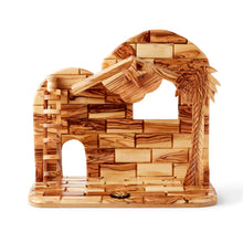 Load image into Gallery viewer, Handmade Olive wood complete Musical Nativity scene from Bethlehem
