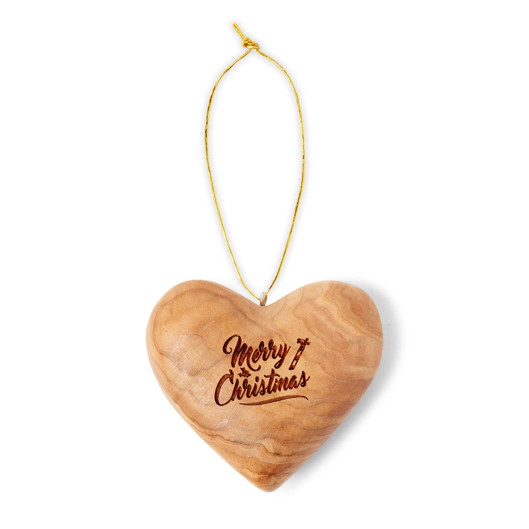 Merry Christmas Heart Hanging Decoration