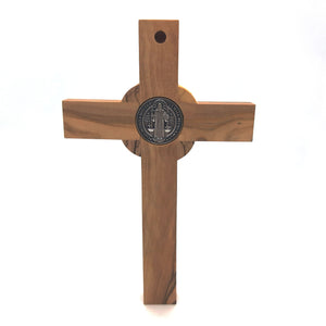 Saint Benedict Olive Wood Cross. Made In Bethlehem OWC 013 - Various Sizes