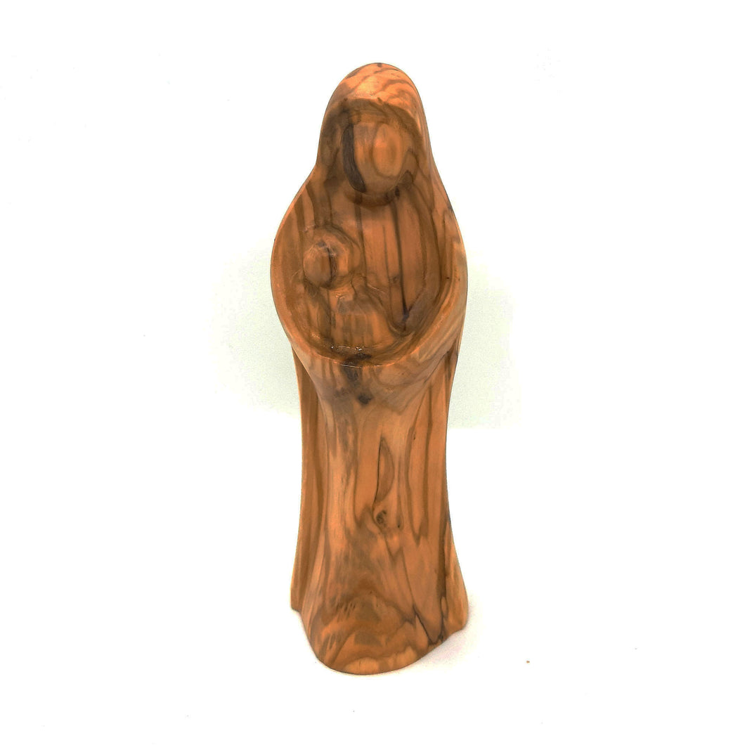 Faceless Holy Family Statue Handmade Out Of Olive Wood In The City Of Bethlehem - Various Sizes - OWH 103