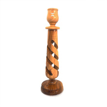 Load image into Gallery viewer, Hand Carved Olive Wood Candlestick Made In Bethlehem The Holy Land - OWS 001
