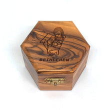Load image into Gallery viewer, Olive Wood &#39;Bethlehem&#39; Box Hand Made In The Holy land Bethlehem
