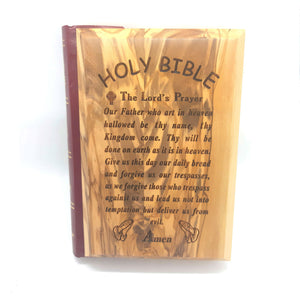 Olive Wood Cover Bible - English