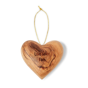 Love Never Fails Heart Hanging Decoration