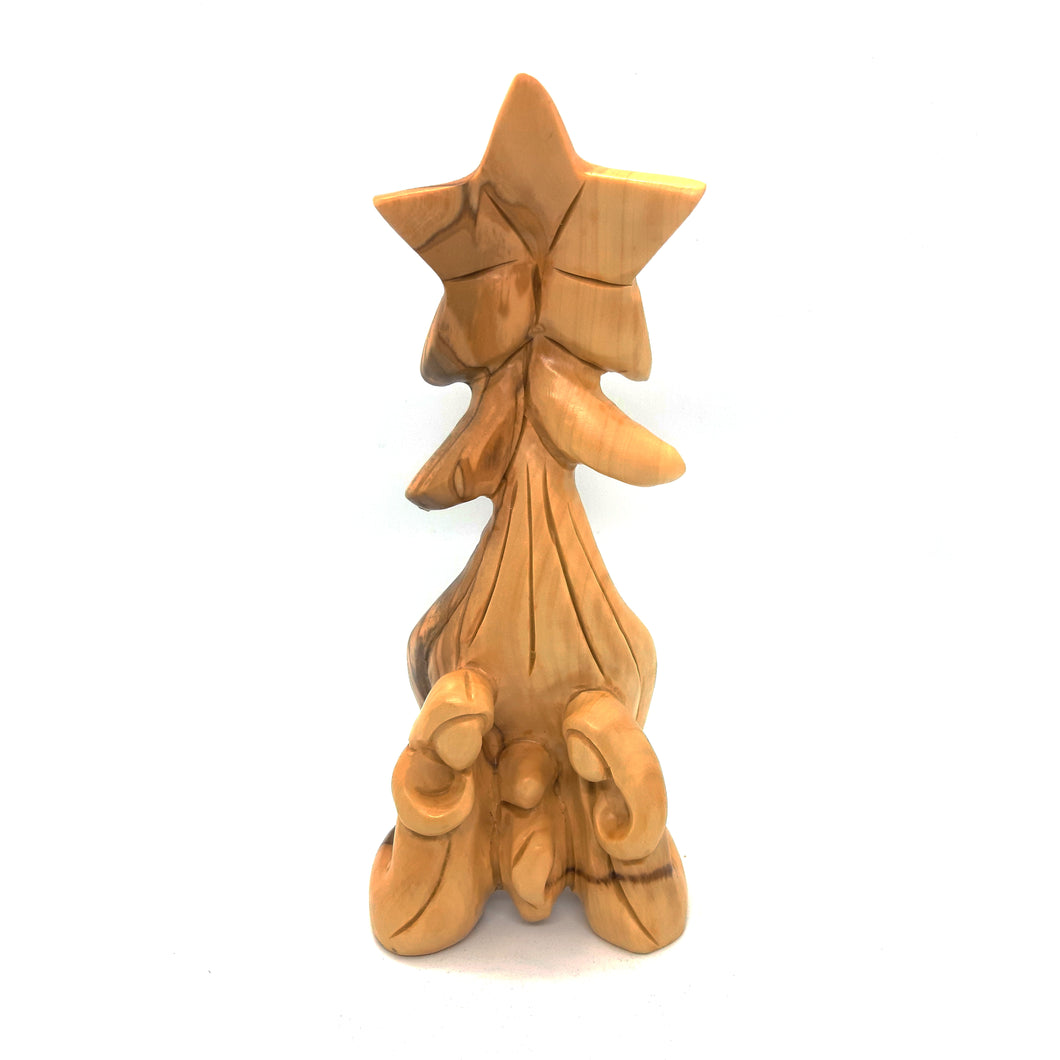 Holy Family With Shooting Star Handmade Out Of Olive Wood In The City Of Bethlehem The Holy Land