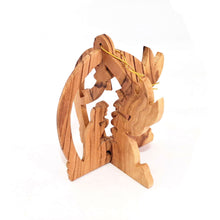 画像をギャラリービューアに読み込む, 3D Praying Olive Wood Christmas Tree Decoration From Bethlehem
