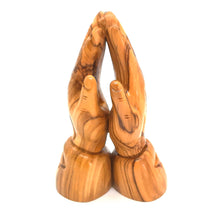 Load image into Gallery viewer, Handmade Olive Wood Praying Hands From Bethlehem The Holy Land Small OWP 001
