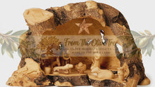 ギャラリービューアHand Carved Olive Wood Nativity Cave Scene Made In Bethlehemに読み込んでビデオを見る
