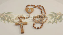 Load and play video in Gallery viewer, XL Olive Wood Wall Rosary – God Bless Our Home
