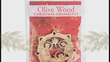 ギャラリービューアNativity Scene Olive Wood Christmas Tree Decoration From Bethlehem Vに読み込んでビデオを見る
