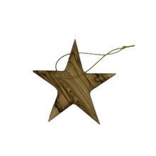 画像をギャラリービューアに読み込む, Handmade Olive Wood Merry Christmas Star Hanging Decoration
