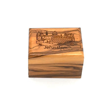 Load image into Gallery viewer, Jerusalem Olive Wood Trinket Box Hand Made In The Holy Land Bethlehem
