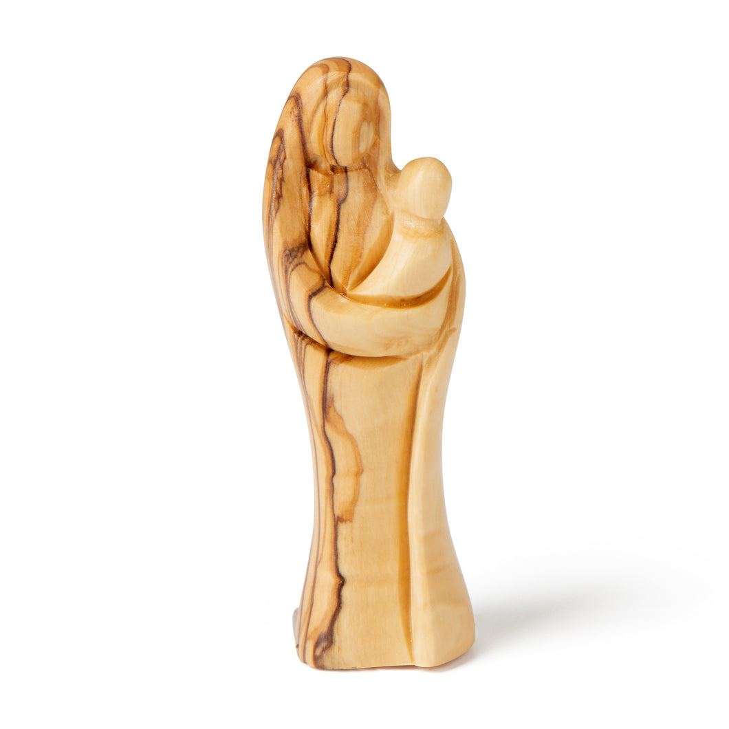 Mary And Jesus, Mother And Child Statue Handmade Out Of Olive Wood In The City Of Bethlehem The Holy Land - Small