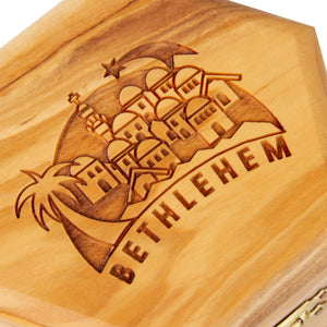 Bethlehem Olive Wood Trinket Box Hand Made In The Holy land Bethlehem