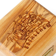 Load image into Gallery viewer, Holy City Olive Wood Trinket Box Hand Made In The Holy Land Bethlehem
