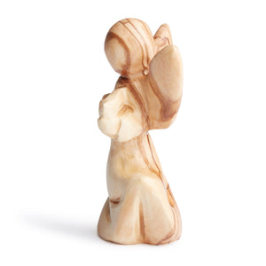 Angel Holding Hands Decoration Hand Carved Out Of Olive Wood In The City Of Bethlehem