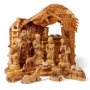 Extra Large Musical Nativity Scene with Detailed Figures