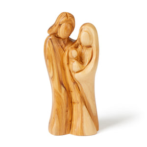 Faceless Holy Family Statue Handmade Out Of Olive Wood In The City Of Bethlehem The Holy Land