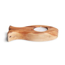 Load image into Gallery viewer, Handmade Olive Wood Fish Tea Light Holder, Candle Holder
