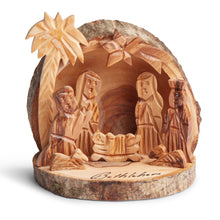 Load image into Gallery viewer, Bethlehem Olive Wood Nativity Scene Hand Made In Bethlehem OWO 091
