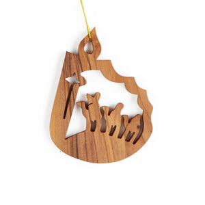 3 kings 2D Christmas Tree Decoration Made From Olive Wood In Bethlehem OWO 067