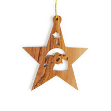 Load image into Gallery viewer, Musical Angel Tree Decoration Made From Olive Wood In Bethlehem
