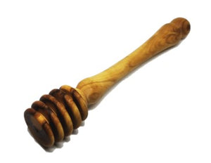 Hand made olive wood honey dipper, made in Bethlehem. Beautiful differing grain 