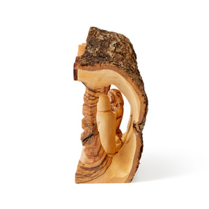 Large Log Nativity with Faceless Figures