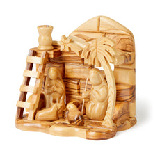 Load image into Gallery viewer, Grotto Nativity Made from Olive Wood In Bethlehem, Holy Land OWO 024
