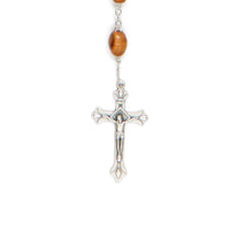 Load image into Gallery viewer, Wooden Rosary Handmade Olive Wood Bead With Soil From Bethlehem The Holy Land OWR 003

