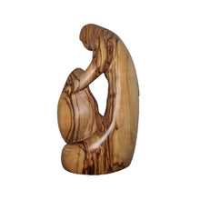 Load image into Gallery viewer, olive wood statue, mother, father, baby. Mary Jesus Joseph
