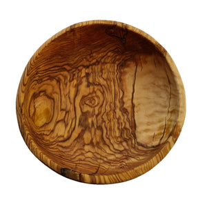 Set Of 4 Hand Carved Solid Olive Wood Stacking Bowls