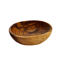 Load image into Gallery viewer, Set Of 4 Hand Carved Solid Olive Wood Stacking Bowls
