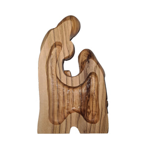 Holy Family Statue Handmade Out Of Olive Wood In The City Of Bethlehem The Holy Land