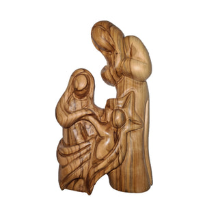 Holy Family Statue Handmade Out Of Olive Wood In The City Of Bethlehem The Holy Land