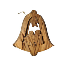 Load image into Gallery viewer, Christmas Tree Decoration 3 Kings In Bell 3D Handmade Of Olive Wood In Bethlehem The Holy Land
