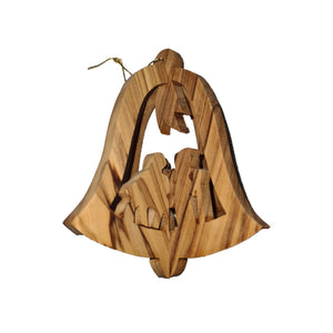 Christmas Tree Decoration 3 Kings In Bell 3D Handmade Of Olive Wood In Bethlehem The Holy Land