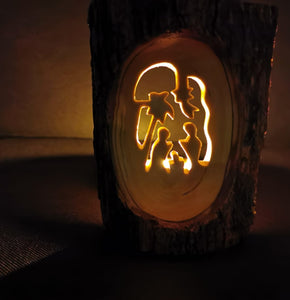 Nativity Scene with Palm Tree Cut From Olive Wood Made in Bethlehem OWO 001