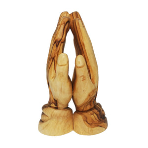 Hand carved olive wood praying hands made in Bethlehem