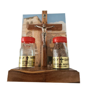 Holy Land Complete Gift Set - Holy Water And Soil With Cross
