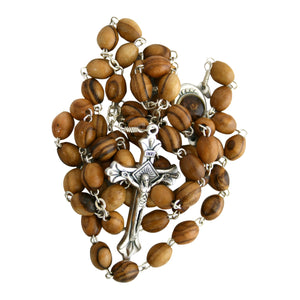 Wooden Rosary Handmade Olive Wood Bead With Soil From Bethlehem The Holy Land OWR 003