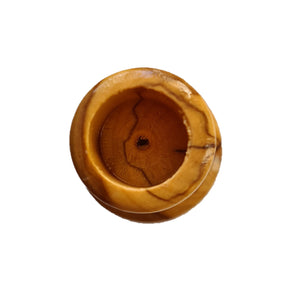 Hand Carved Candlestick Handmade Candle Holder Made Of Olive Wood In The City Of Bethlehem OWS 002